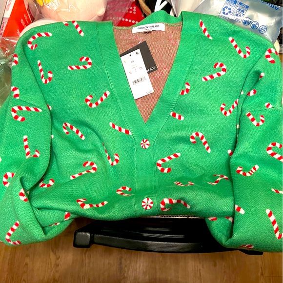 Target Sweaters Holiday Christmas Candy Cane Cardigan Sweater 2x